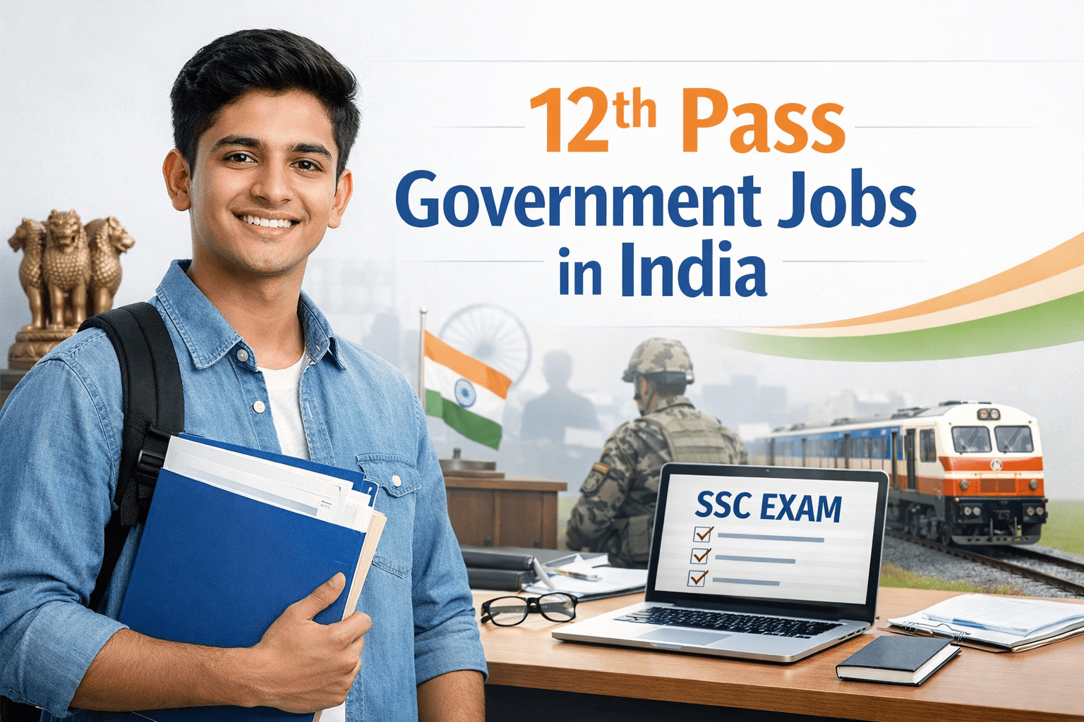 12th pass government jobs in india
