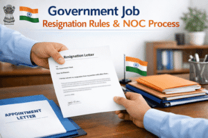 Government job resignation rules and NOC process in India