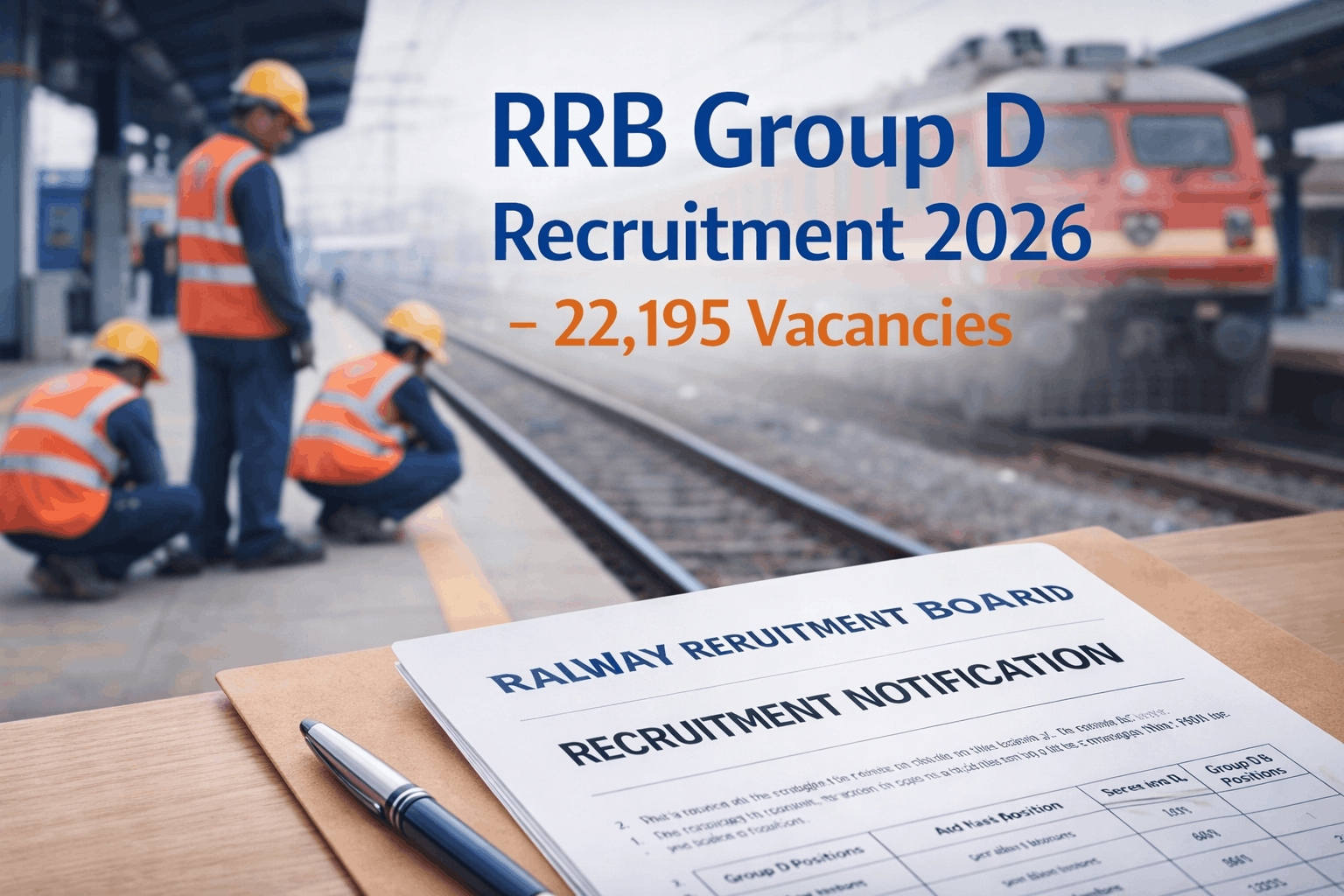 RRB Group D Recruitment 2026 (CEN 09/2025) – 22,195 Level-1 Posts