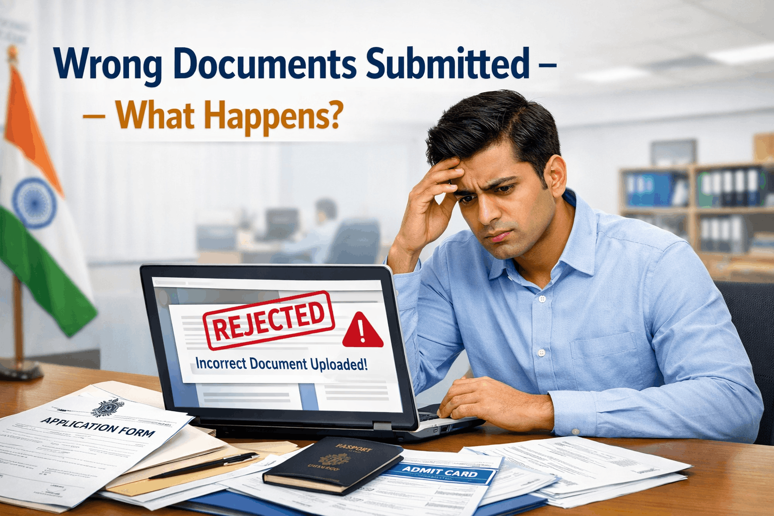 Wrong documents submitted in government job application correction process