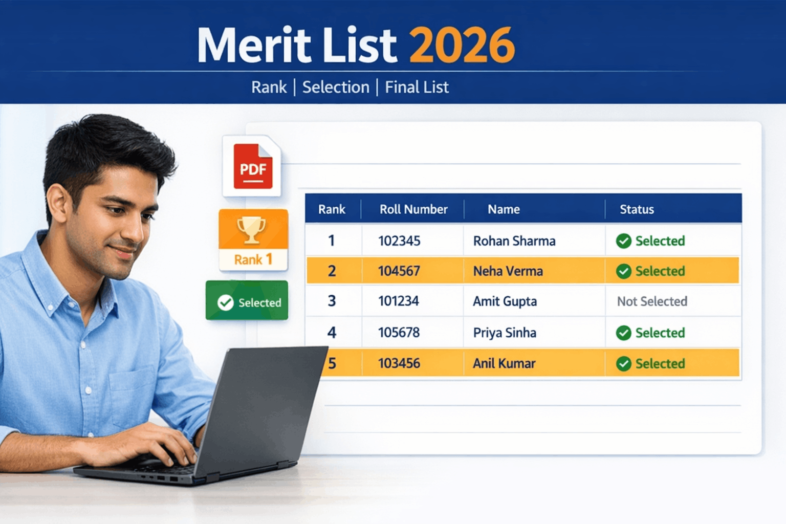 Merit List in Government Jobs