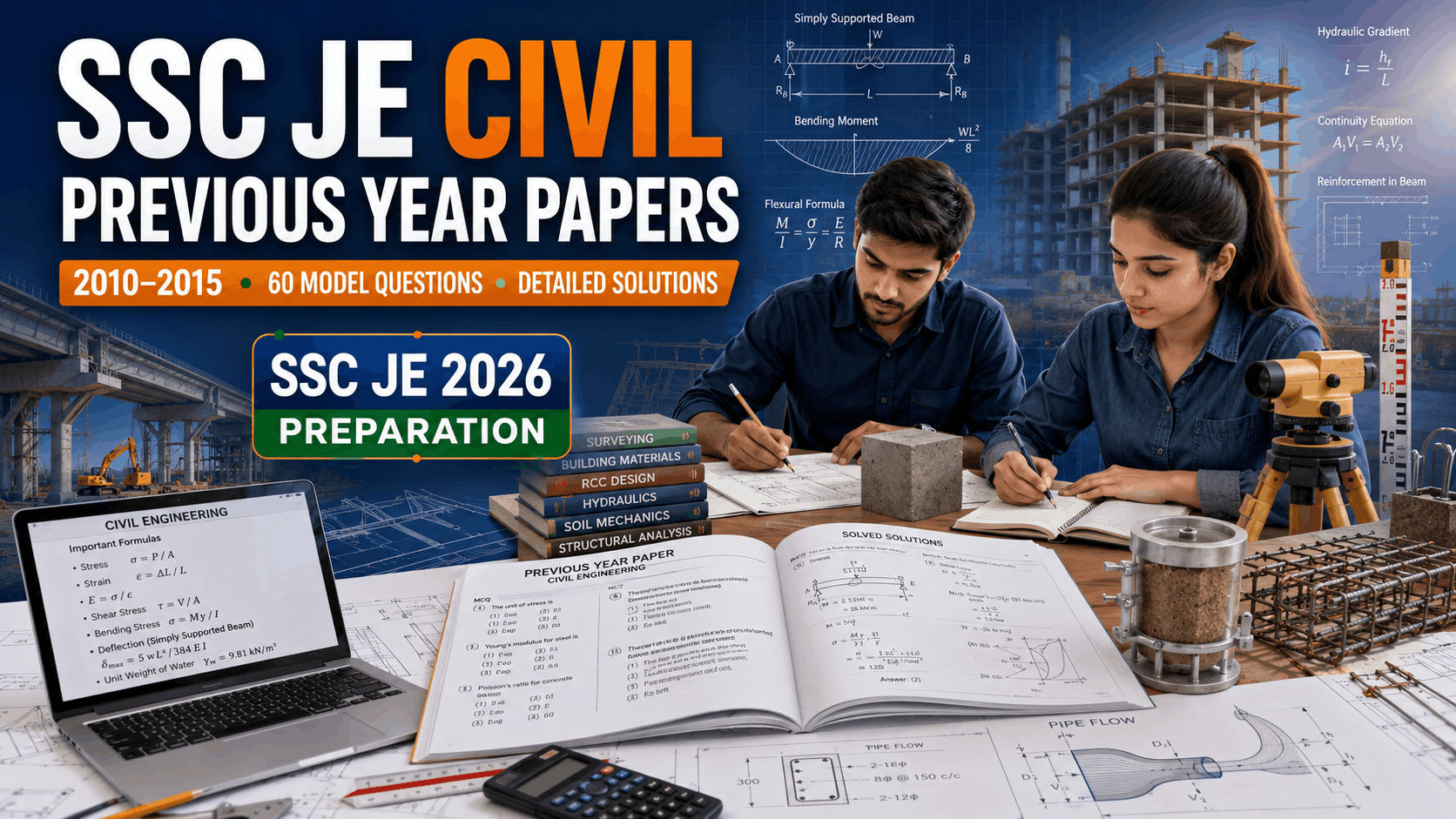 ssc je civil exam paper mock test